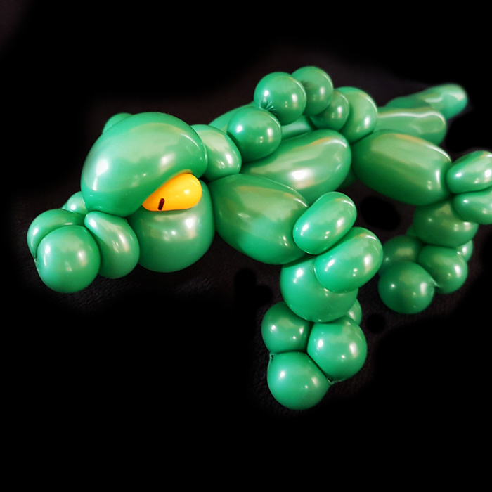 alligator balloon animal green