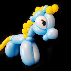 blue horse balloon animal