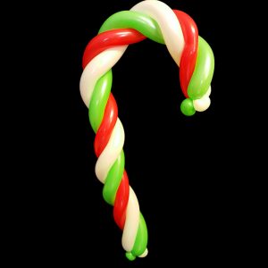 candy cane balloon figure