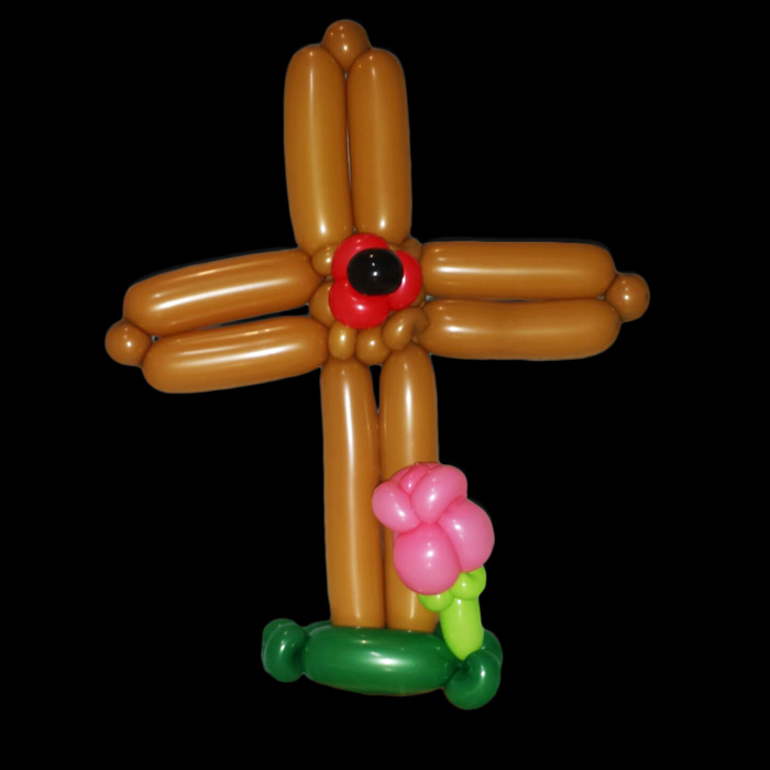 cross poppy remembrance day balloon figure holiday