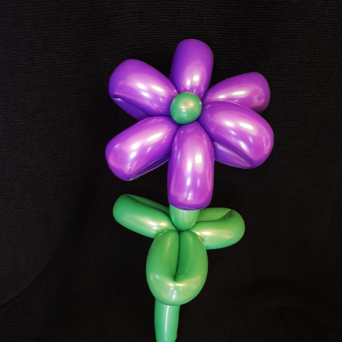 flower purple balloon twist