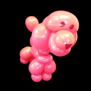 pink balloon animal dog