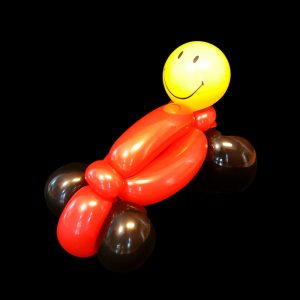 red race car balloon figure